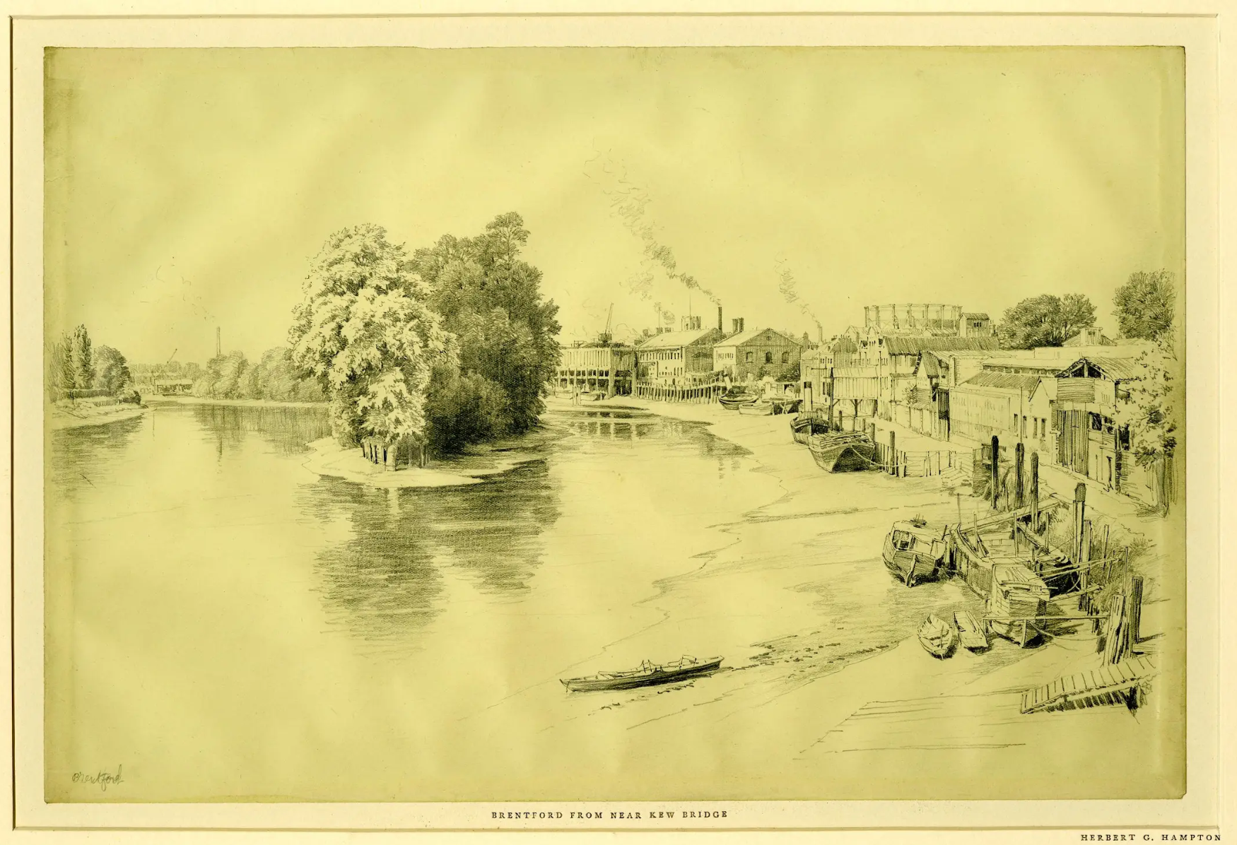 1936 Brentford from near kew s herbert geroge hampton