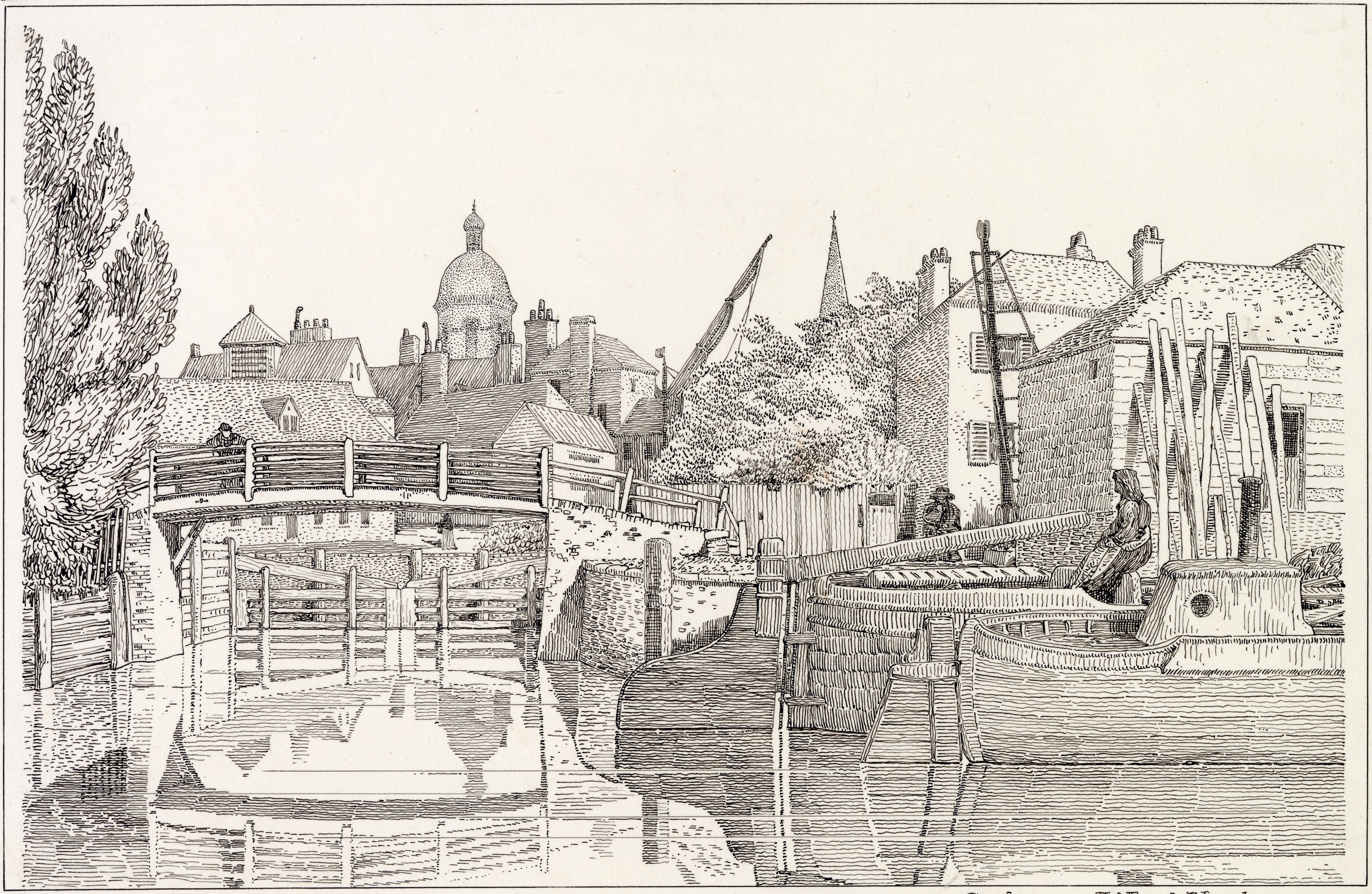 1905 Catherine wheel yard brentford john tavenor perry drawing hounslow local studies archive