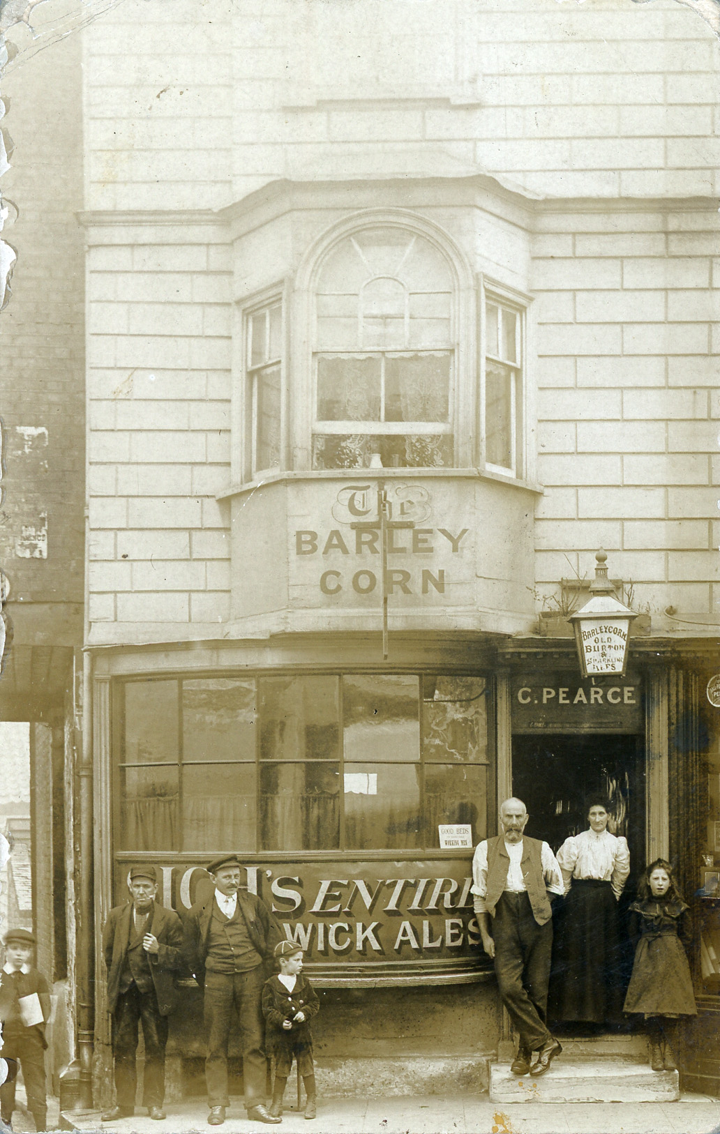 1907 Barleycorn pub which was just at the top of catherine wheel road postcard howard webb collection